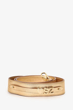 Christian Dior 2019 Gold Leather Small Lady Dior Bag with Strap