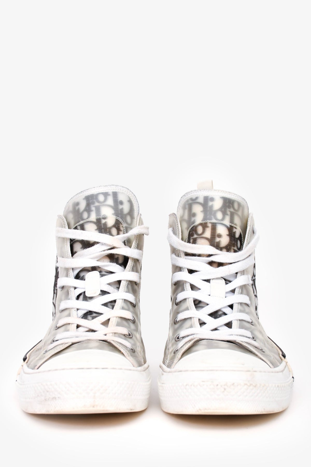 Christian Dior Navy Oblique B23 High Top Sneakers Size 46