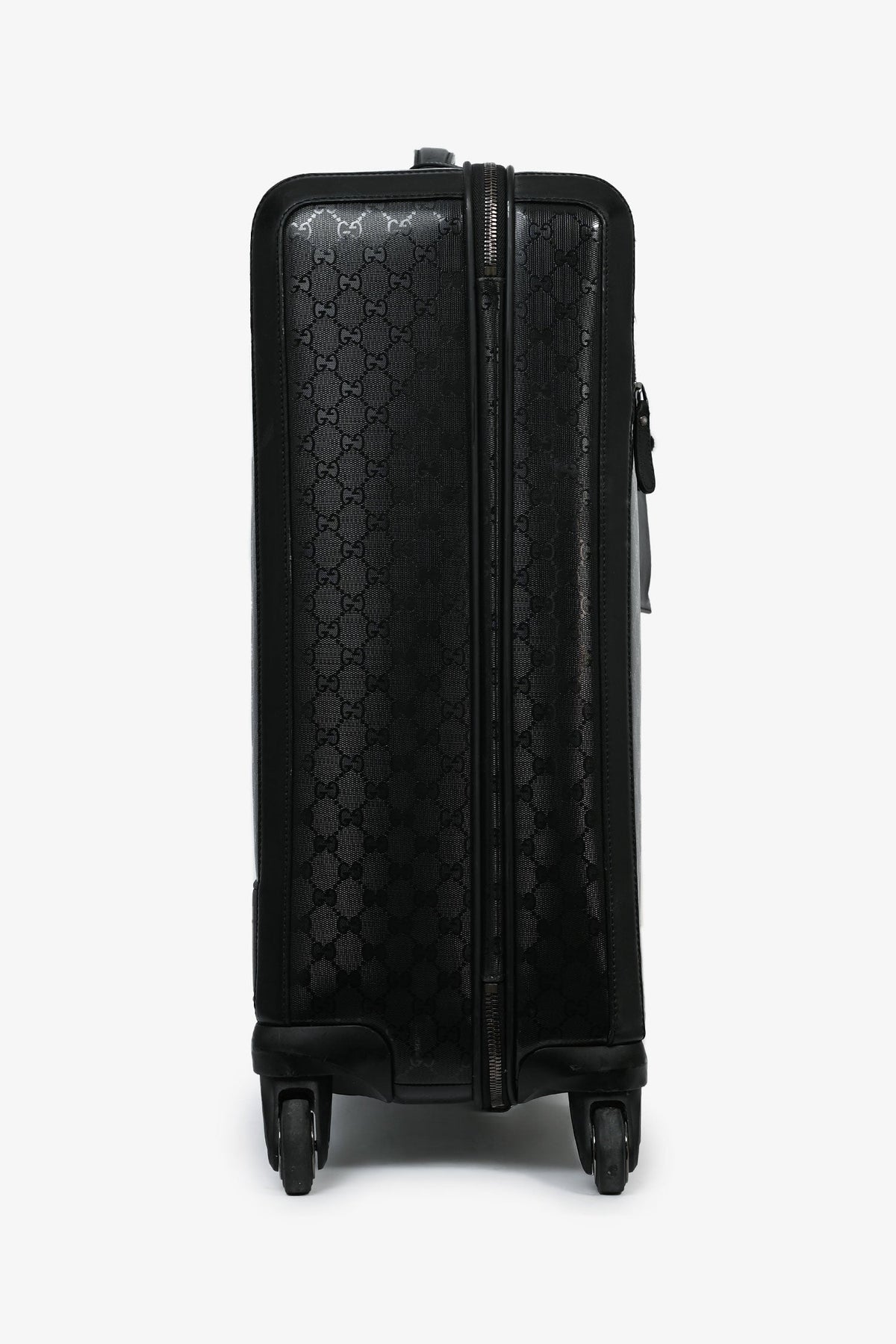 Gucci Black Guccissima Medium Luggage Suitcase