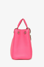Christian Dior 2014 Pink/Red Leather Mini Diorissimo Top Handle with Strap