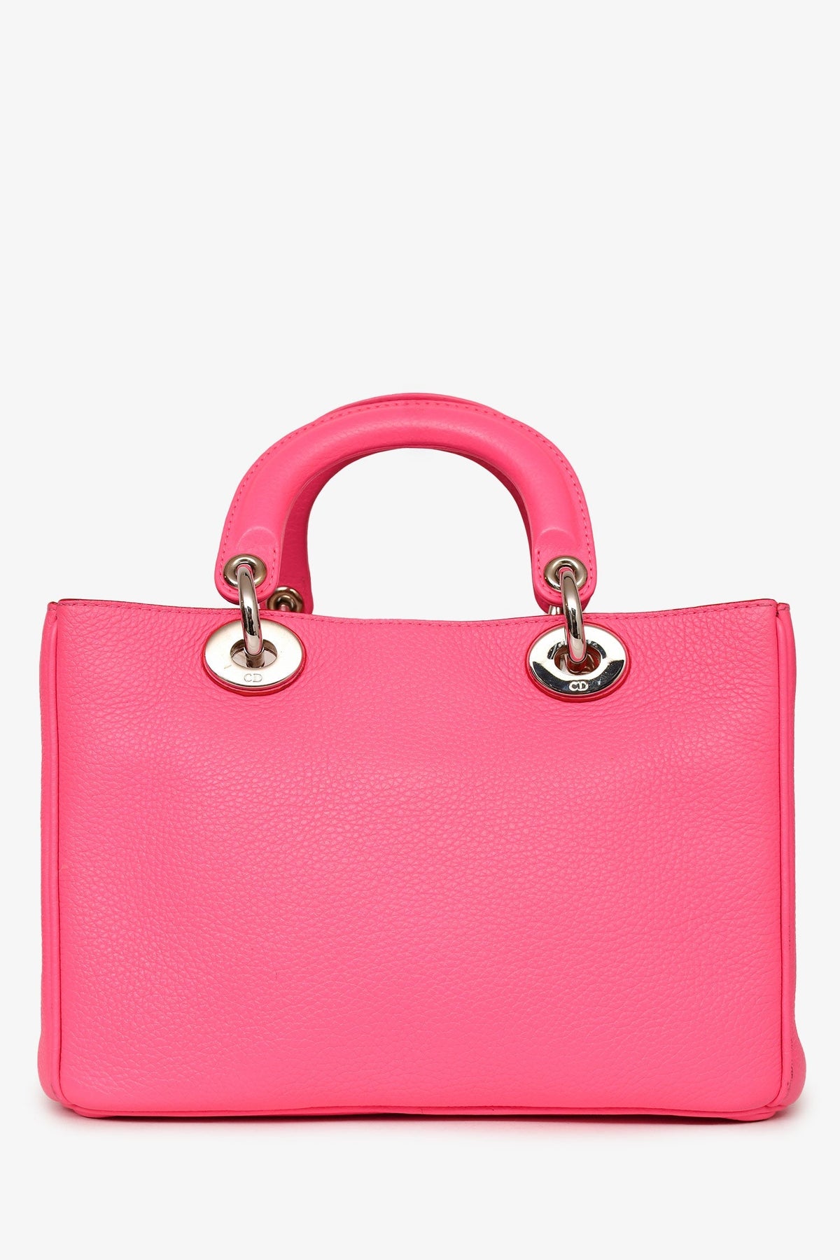 Christian Dior 2014 Pink/Red Leather Mini Diorissimo Top Handle with Strap