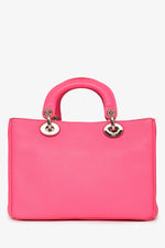 Christian Dior 2014 Pink/Red Leather Mini Diorissimo Top Handle with Strap
