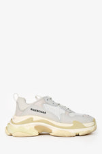 Balenciaga White Leather Triple S Sneakers SIze 40