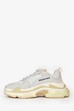 Balenciaga White Leather Triple S Sneakers SIze 40