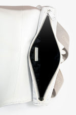 Christian Dior x Daniel Arsham 2020 White/Grey Newspaper Printed Saddle Bag (As Is)