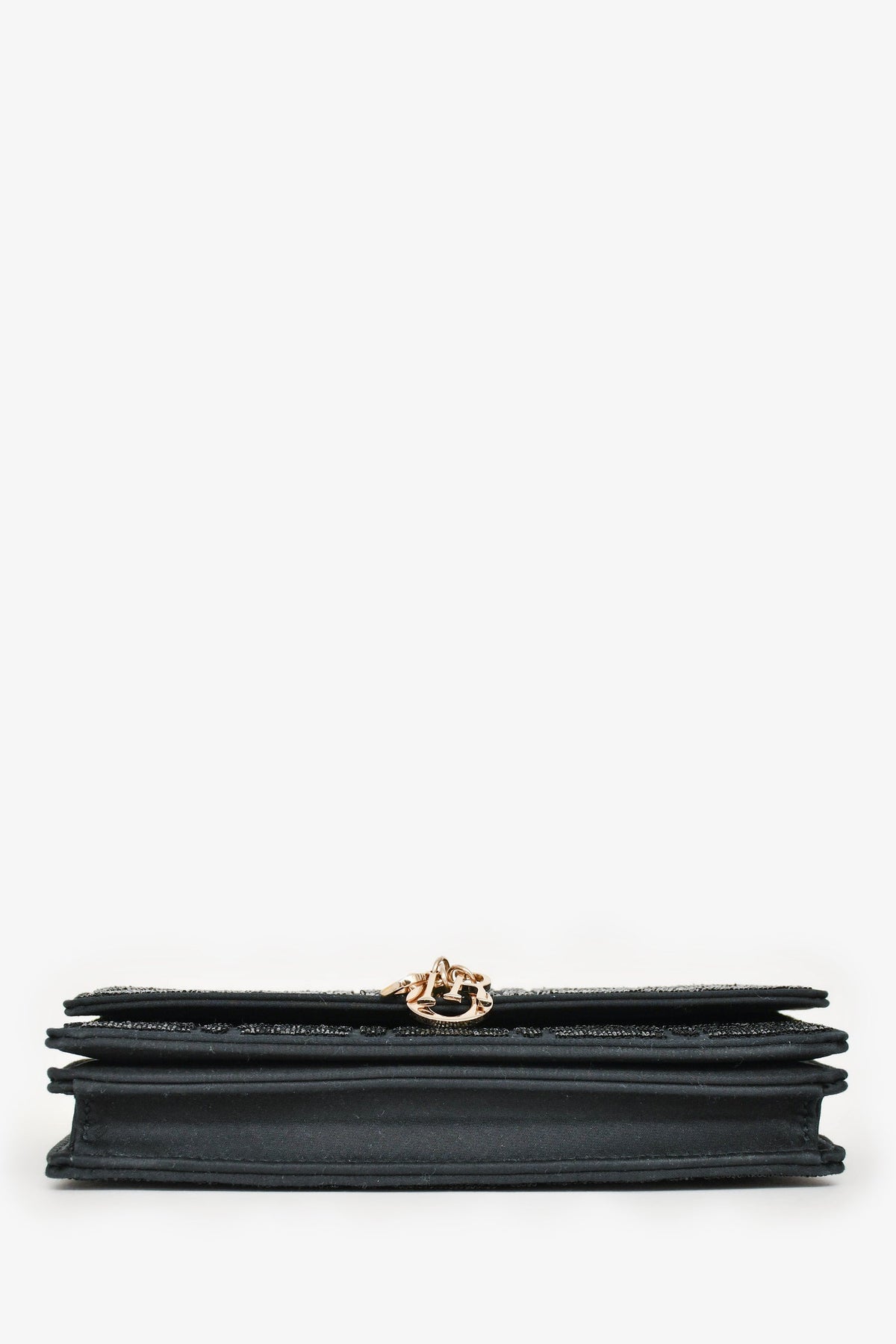 Christian Dior 2023 Black Bead Embellished My Dior Mini Bag with Chain