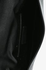 Christian Dior 2008 Black Satin Crystal Cannage Clutch On Chain