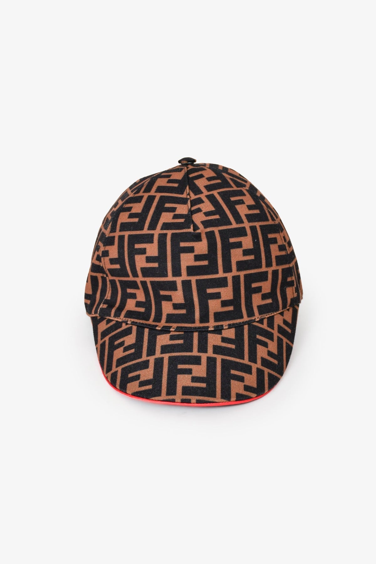 Fendi Brown/Black Canvas FF Zucca Cap Size TU