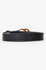 Gucci Black Leather GG Marmont Thin Belt Size 70/26