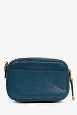 Christian Dior Teal Leather Micro Saddle Belt Bag