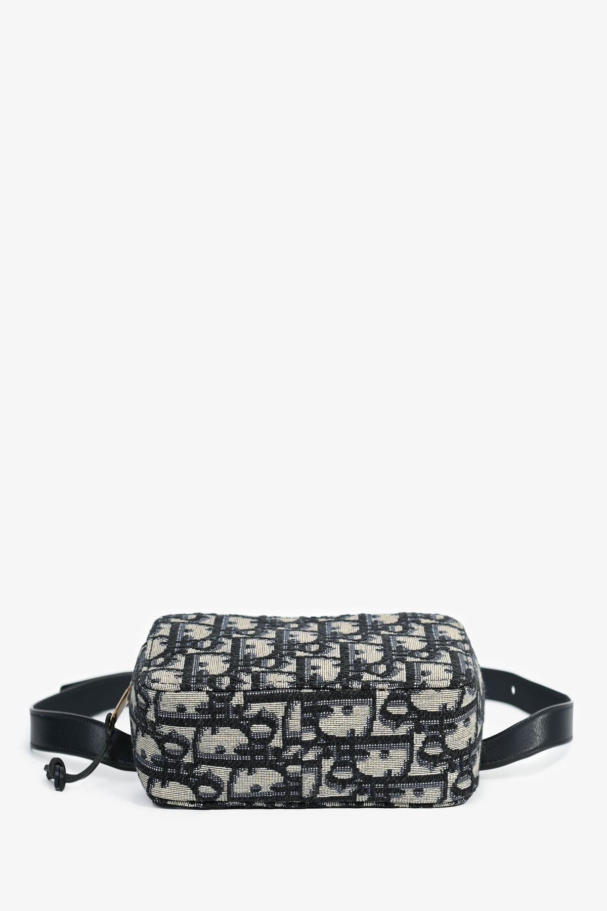 Christian Dior Navy Oblique Jacquard Pouch Belt Bag