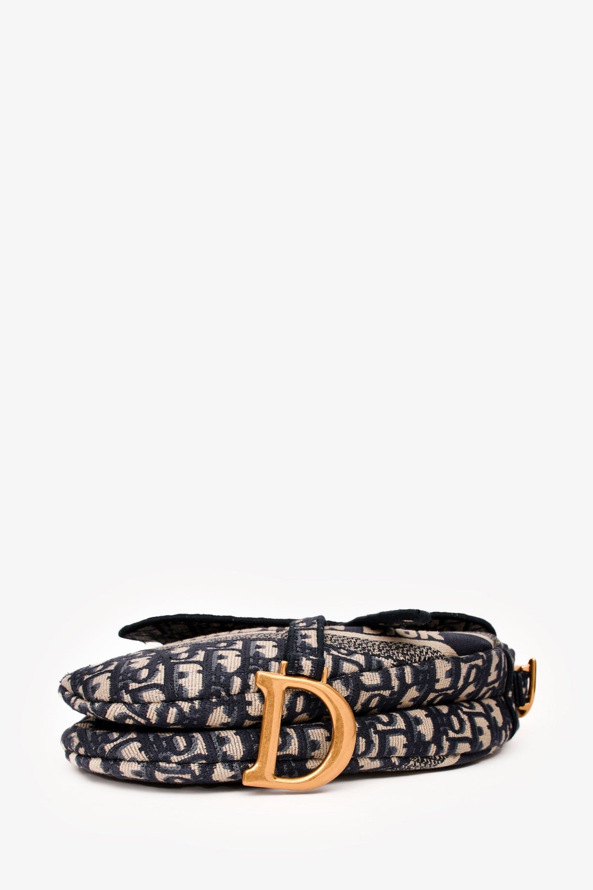 Christian Dior 2020 Navy Oblique Classic Saddle Bag with Strap