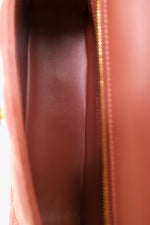 Dior 2022 Rust Cannage Leather Medium Caro Shoulder Bag