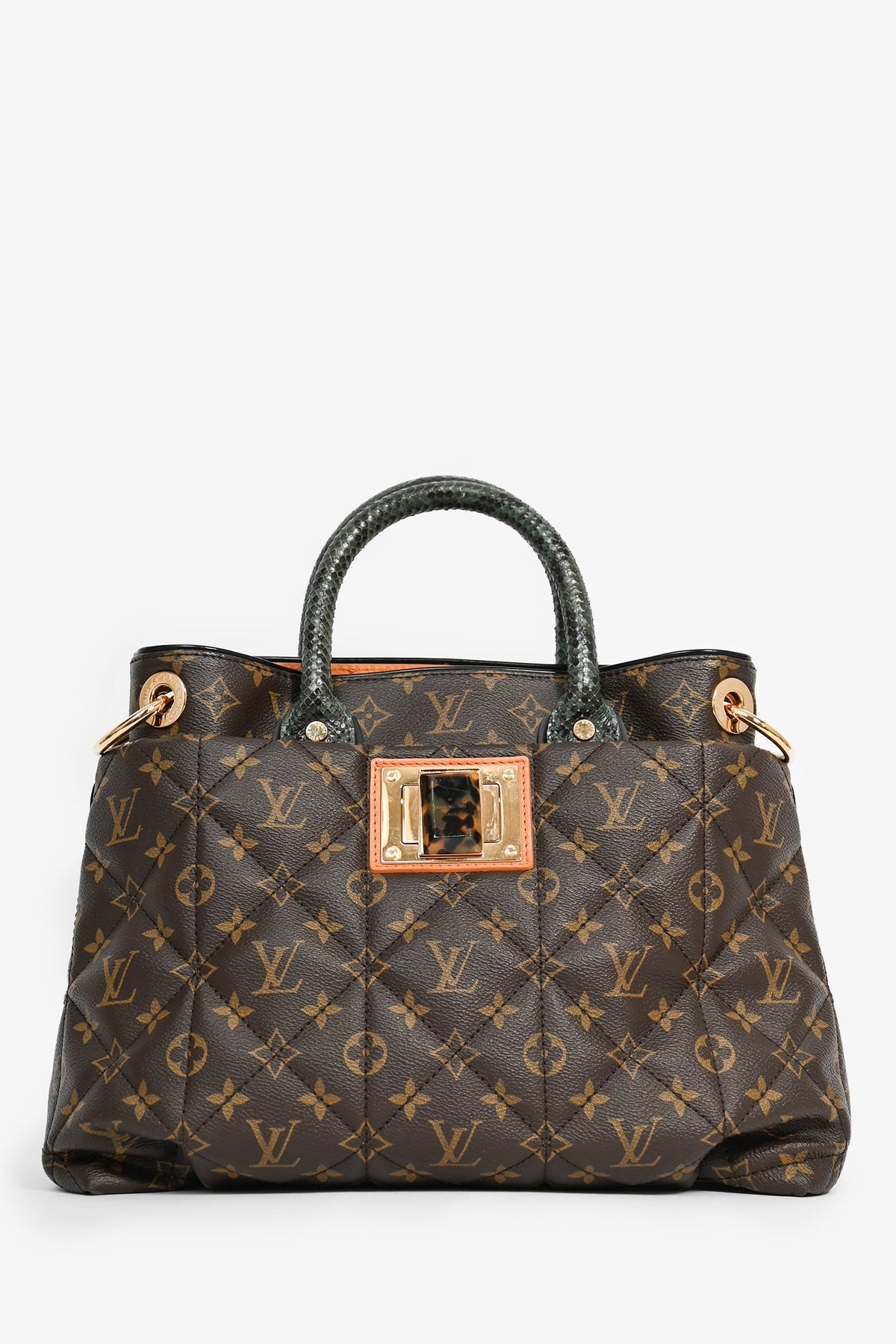 Louis Vuitton 2012 Monogram Canvas/Python/Ostrich 'Etoile Exotique' MM Bag with 2 Straps