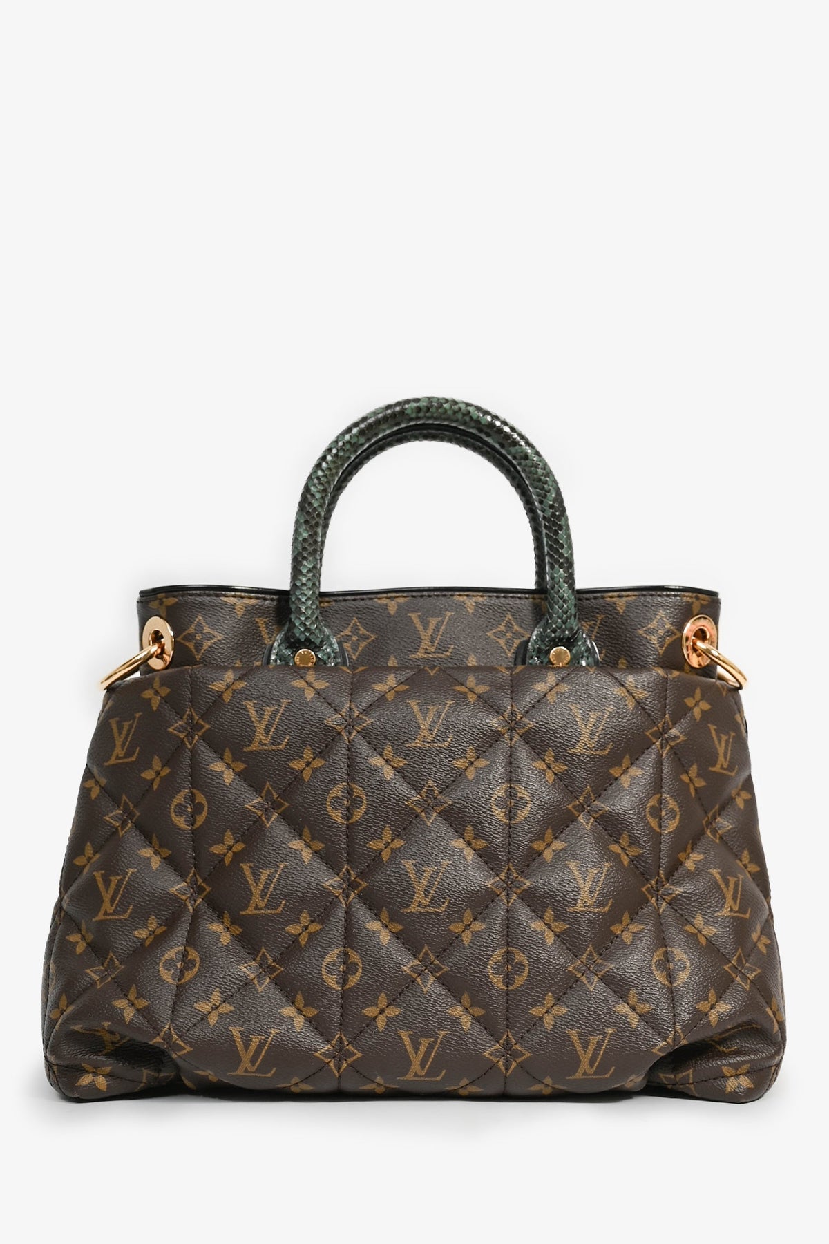 Louis Vuitton 2012 Monogram Canvas/Python/Ostrich 'Etoile Exotique' MM Bag with 2 Straps