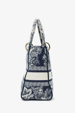 Christian Dior Black/White Toile de Jouy 'Lady D-Lite' Top Handle with Strap