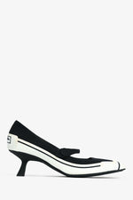 Christian Dior Black/White Rubber Slingback Heels Size 37.5