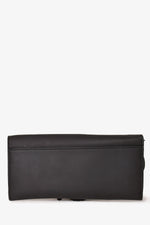 Christian Dior 2021 Black Ultramatte Leather Small Saddle Pouch with Chain