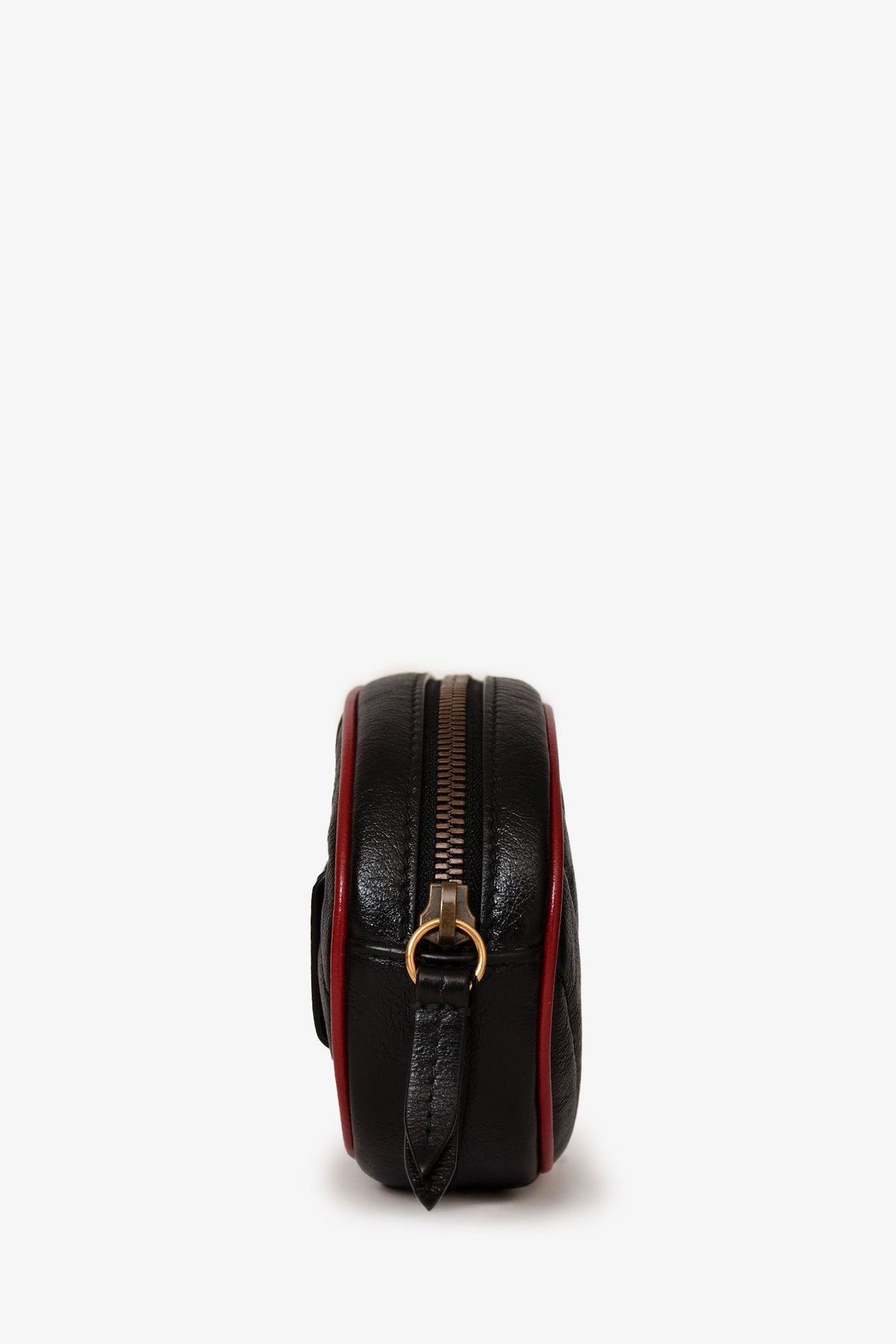Gucci Black/Red Leather GG Marmont Belt Bag Size 95/38