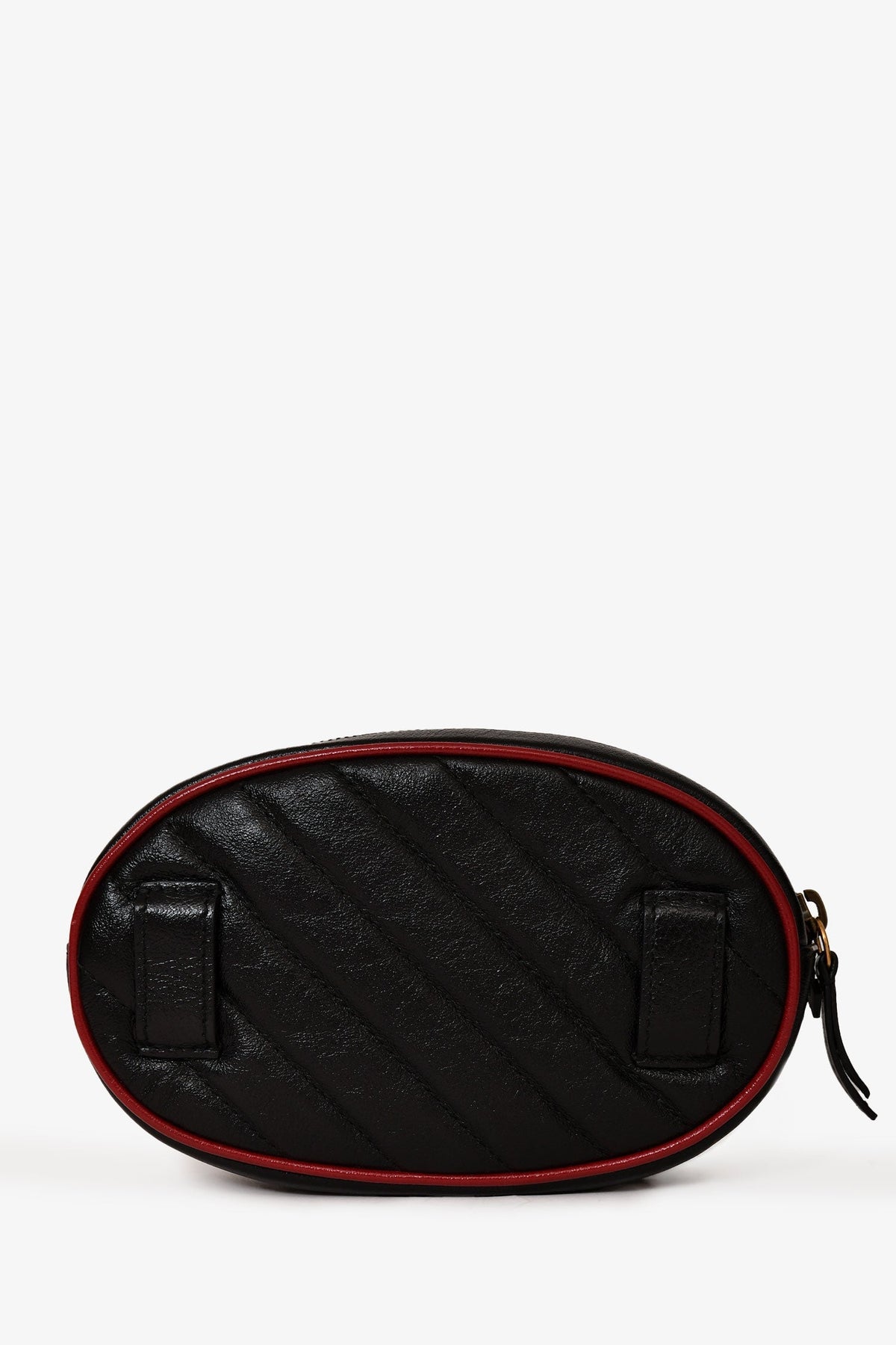 Gucci Black/Red Leather GG Marmont Belt Bag Size 95/38
