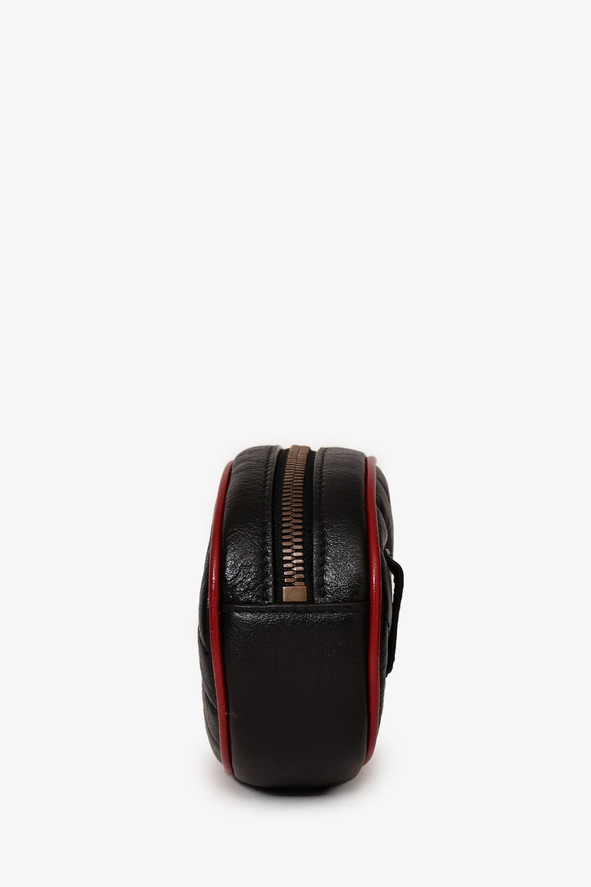 Gucci Black/Red Leather GG Marmont Belt Bag Size 95/38