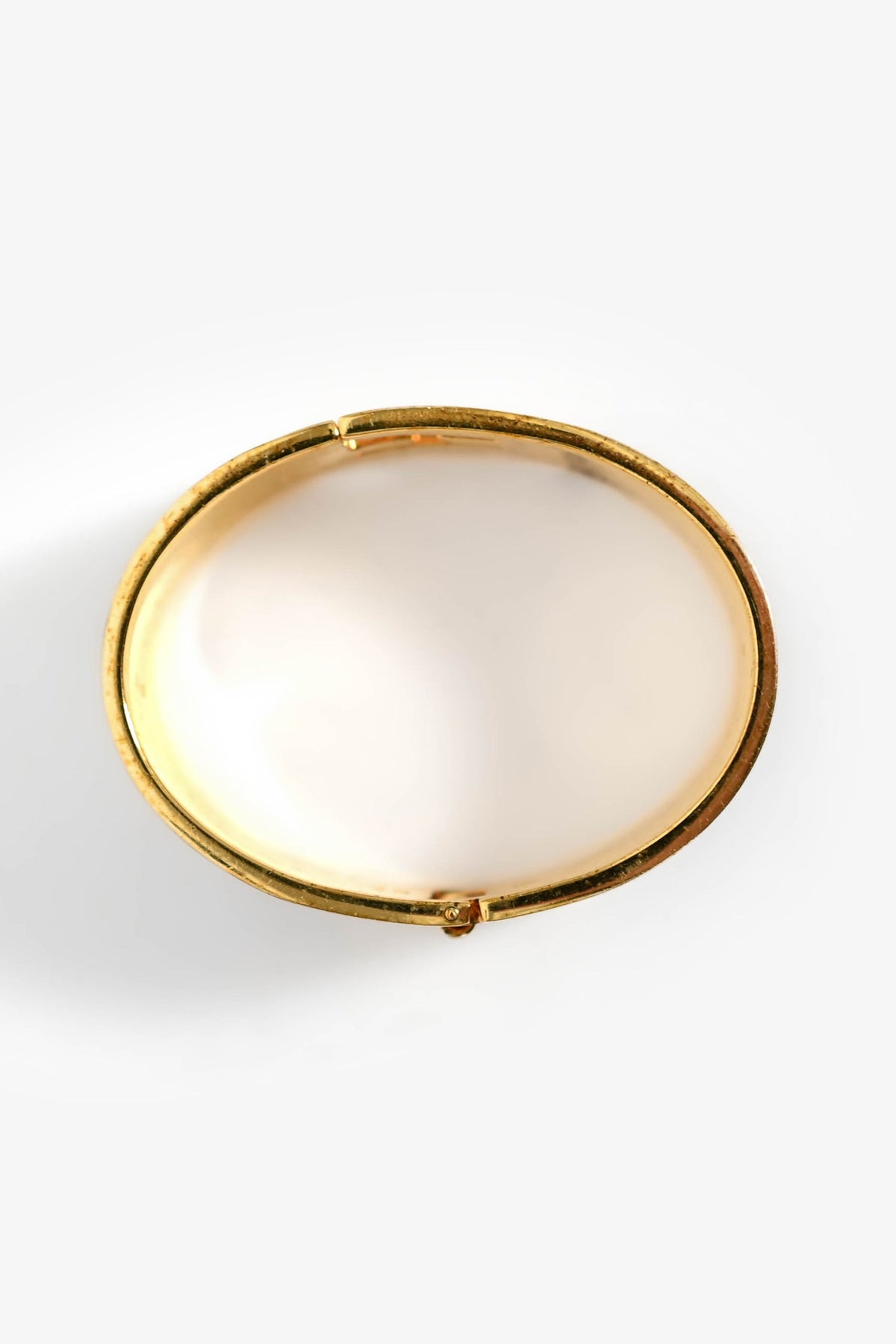 Fendi Gold Toned Black/Brown Ceramic FF Cuff (As Is)