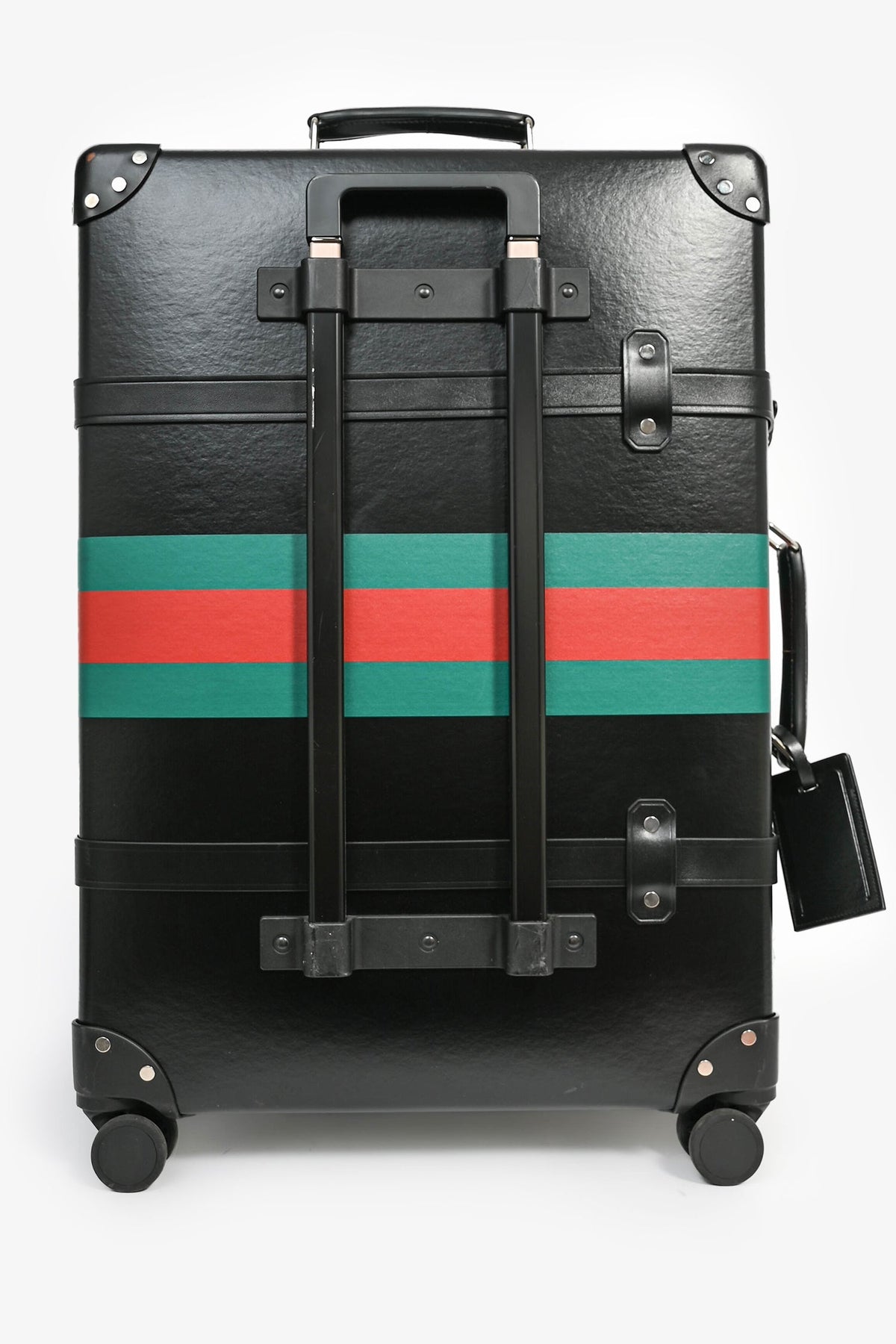 Gucci X Globe Trotter Black Web Suitcase 65