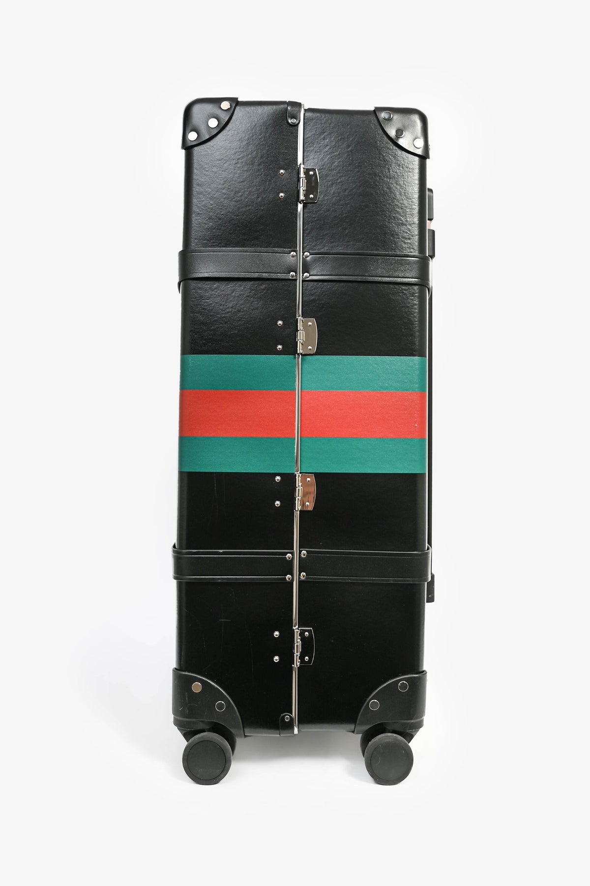Gucci X Globe Trotter Black Web Suitcase 65