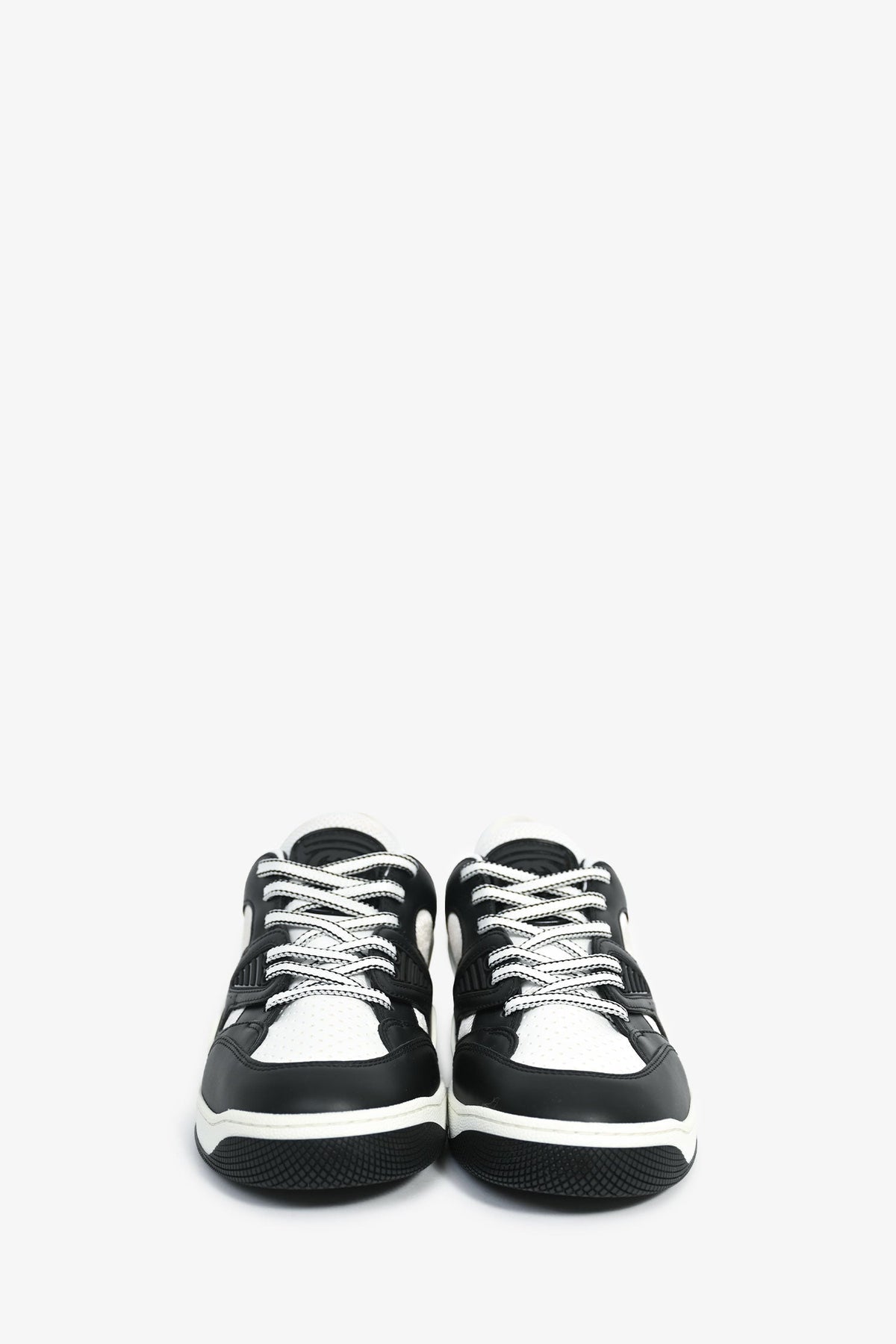 Gucci Black/White Leather/Rubber 'Basket Low' Sneaker Size 38.5