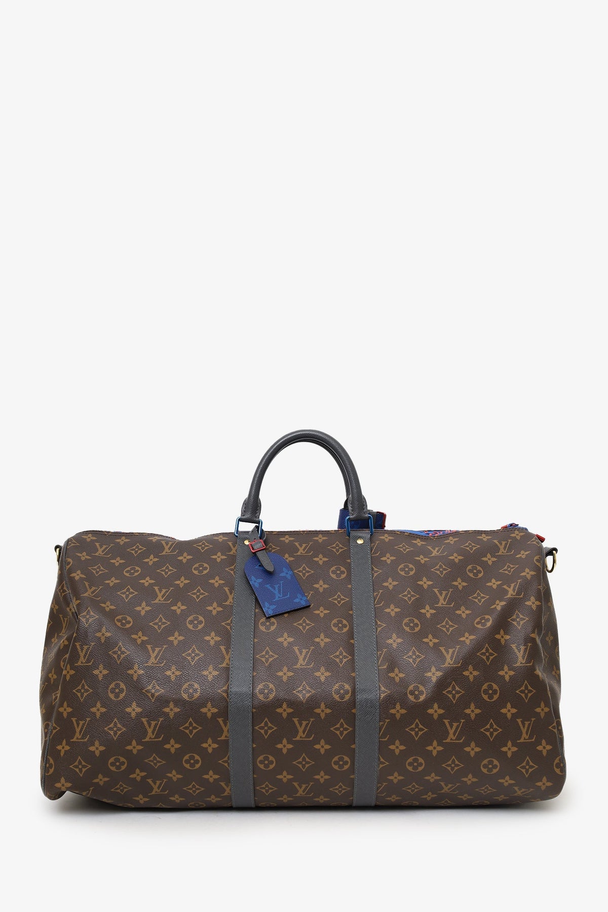 Louis Vuitton 2018 Limited Edition Monogram Taiga Outdoor Keepall Bandouliere 55 with Strap