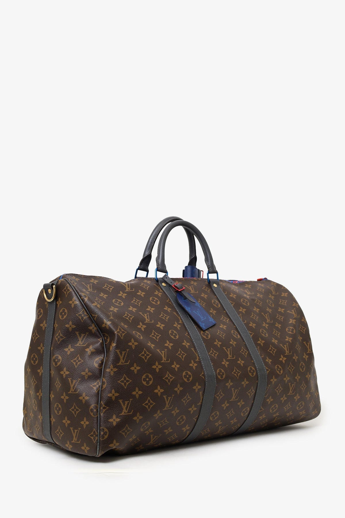 Louis Vuitton 2018 Limited Edition Monogram Taiga Outdoor Keepall Bandouliere 55 with Strap