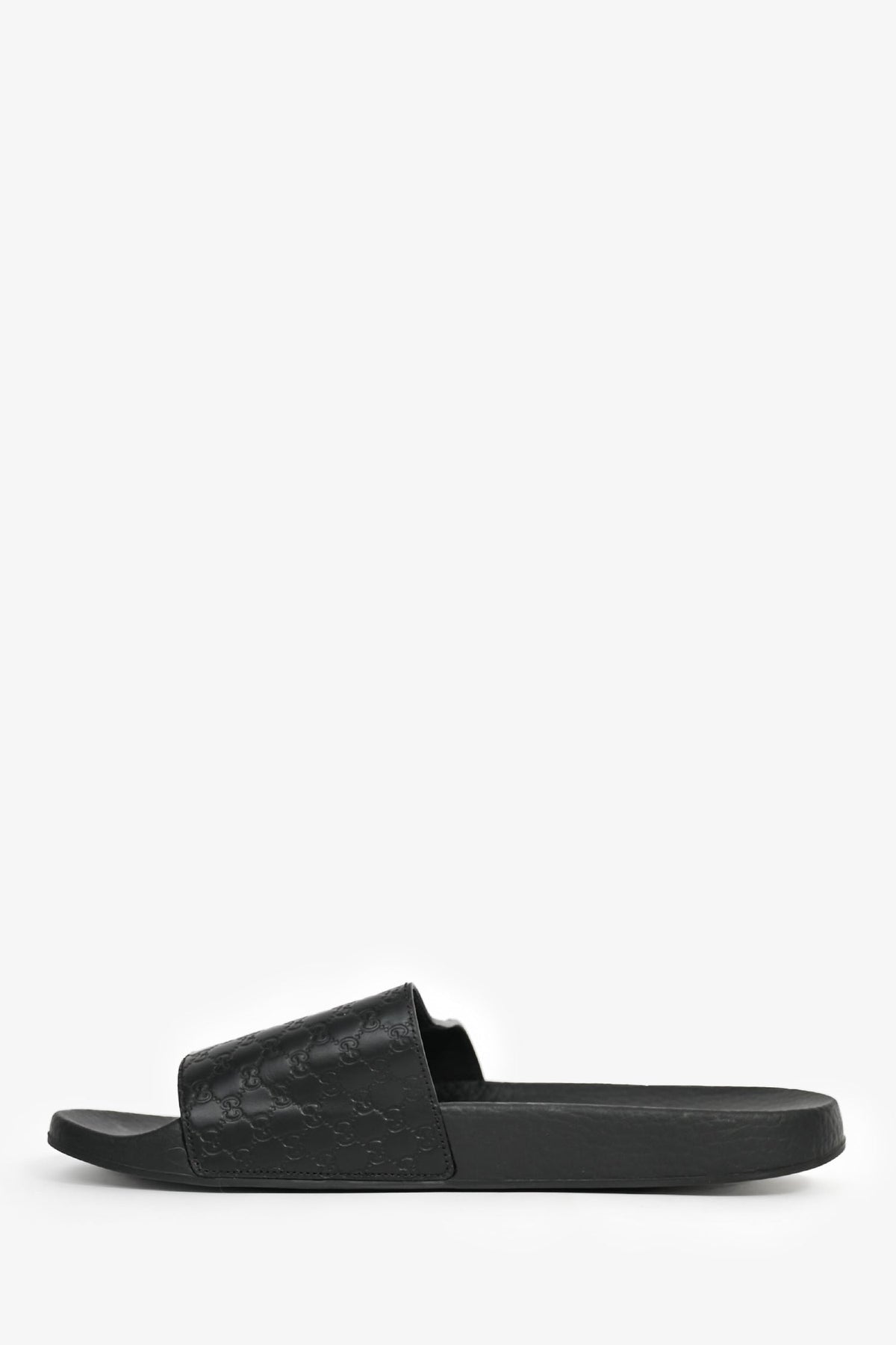 Gucci GG Embossed Rubber Pool Slides Size 39