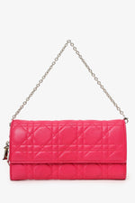 Christian Dior 2012 Pink Cannage 'Lady Dior' Wallet on Chain (As Is)