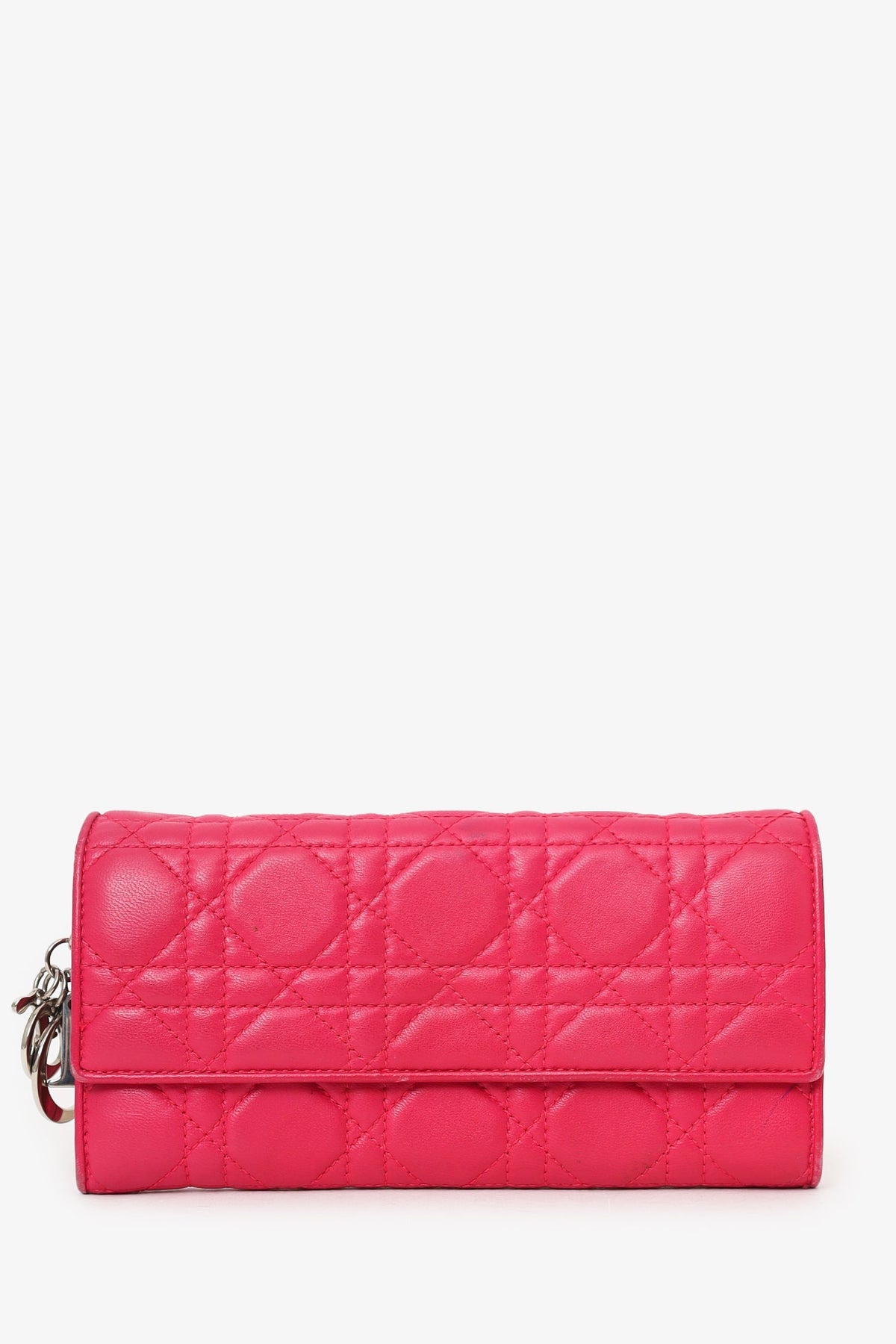 Christian Dior 2012 Pink Cannage 'Lady Dior' Wallet on Chain (As Is)