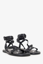 Christian Dior Black Leather Strappy Sandals Size 38.5