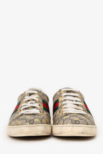 Gucci Beige/Brown GG Supreme Canvas Ace Bee Print Sneakers Size 36.5