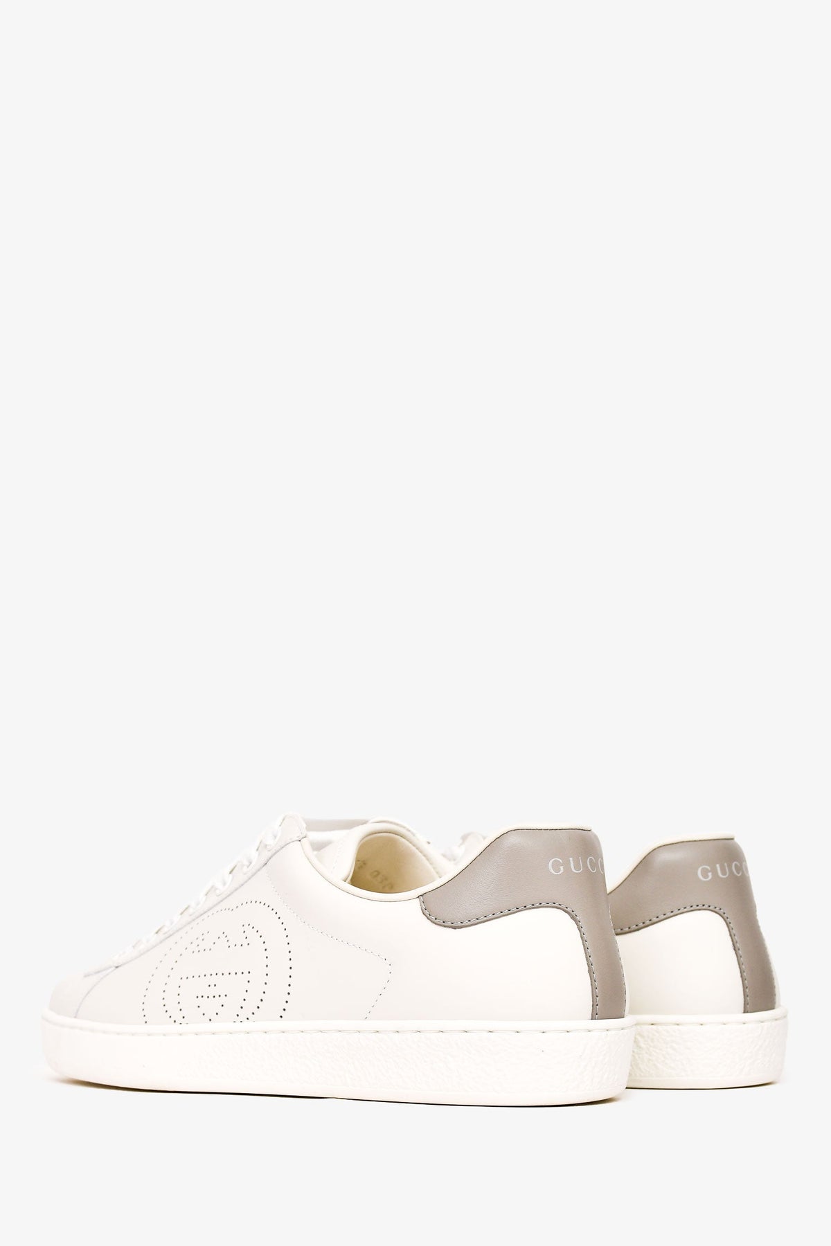 Gucci White/Grey Low Top Sneakers Size 5.5 Men