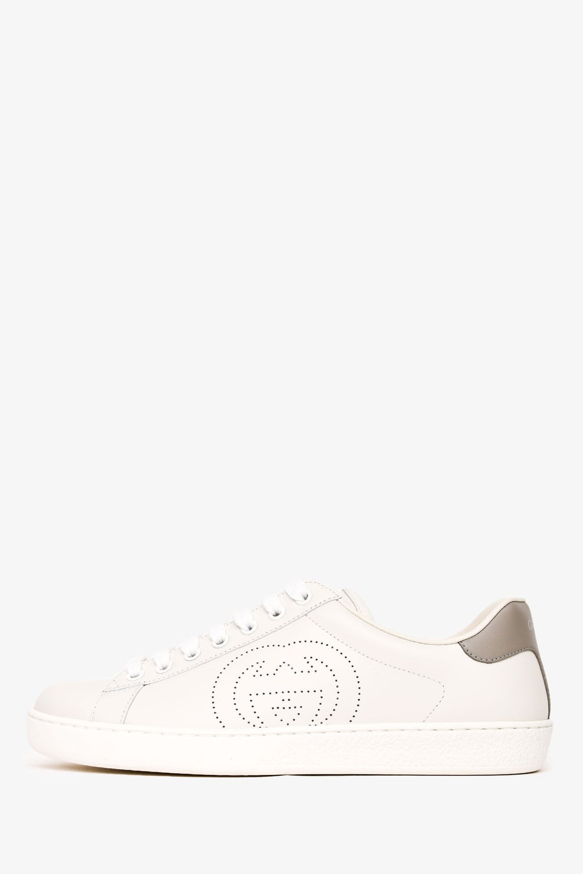 Gucci White/Grey Low Top Sneakers Size 5.5 Men