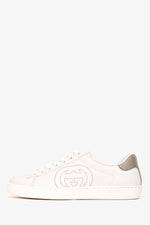Gucci White/Grey Low Top Sneakers Size 5.5 Men