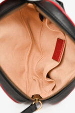 Gucci Black/Red Quilted GG Marmont Belt Bag sz 85/34