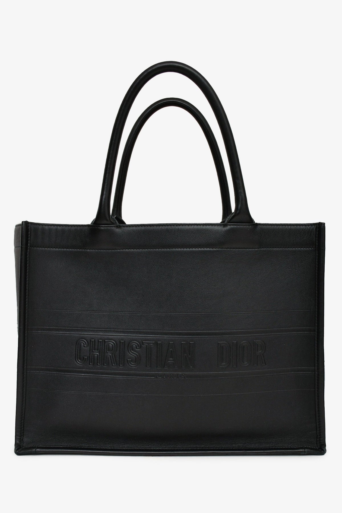 Christian Dior 2019 Black Leather Medium Book Tote (As Is)