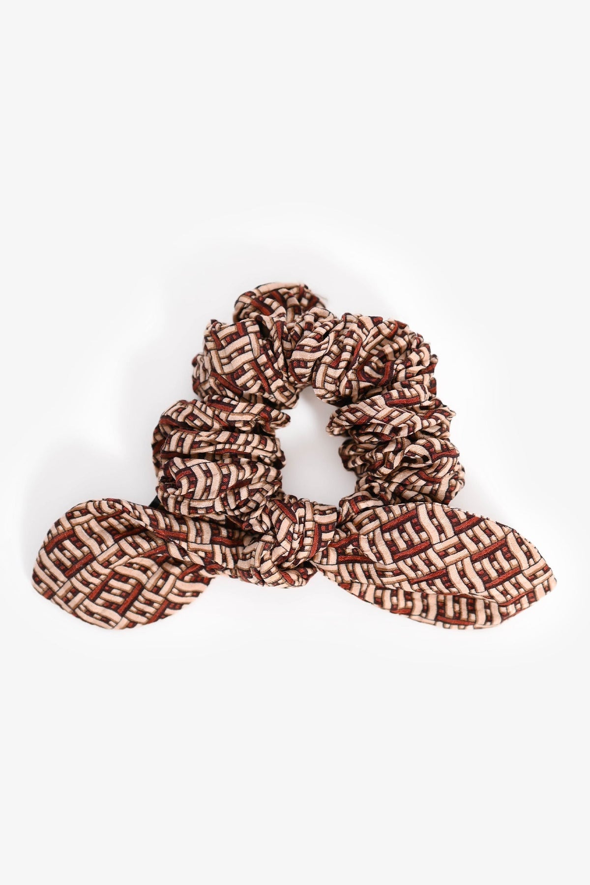 Fendi Pink/Red Pattern Scrunchie Hair Tie