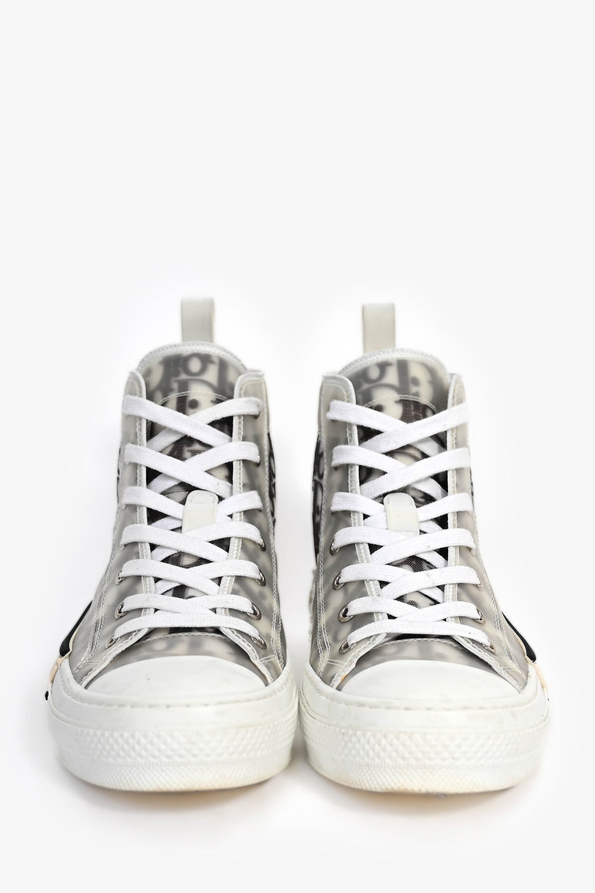 Christian Dior White/Black Oblique B23 League Low-Top Sneakers Size 37