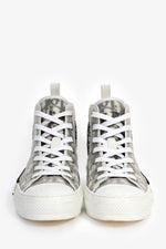 Christian Dior White/Black Oblique B23 League Low-Top Sneakers Size 37