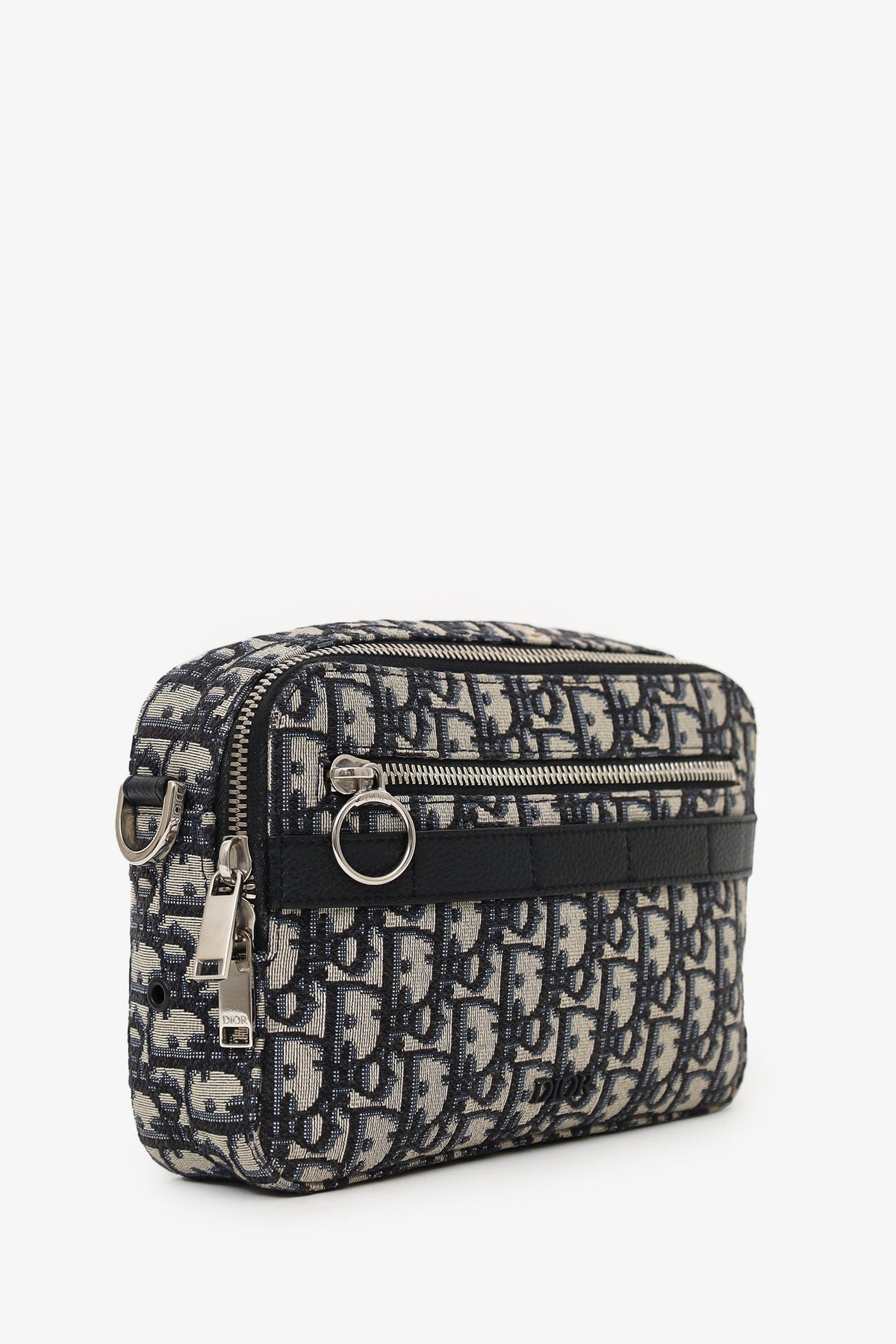 Christian Dior 2019 Navy/Cream Oblique Safari Bag with Strap