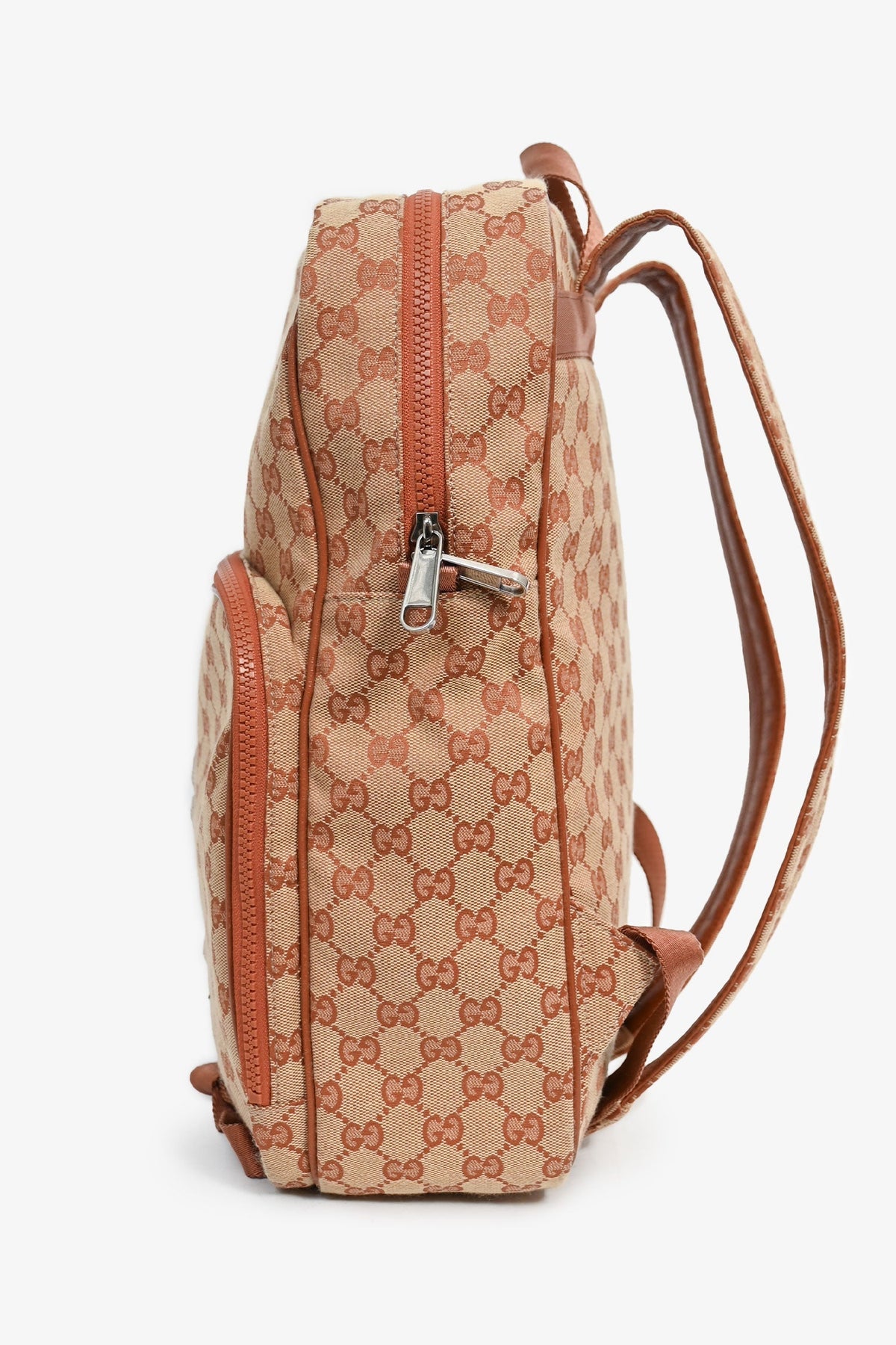 Gucci x New York Yankees Canvas Leather Trimmed Backpack