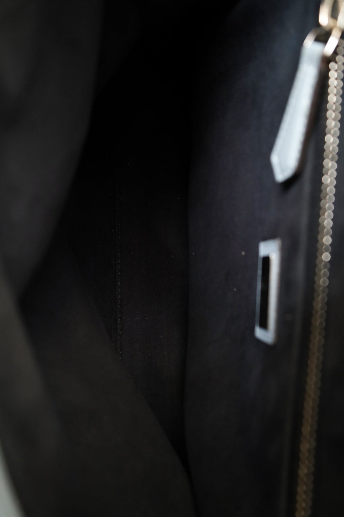 Fendi Blue Leather Large Peekaboo Top Handle Bag with Strap