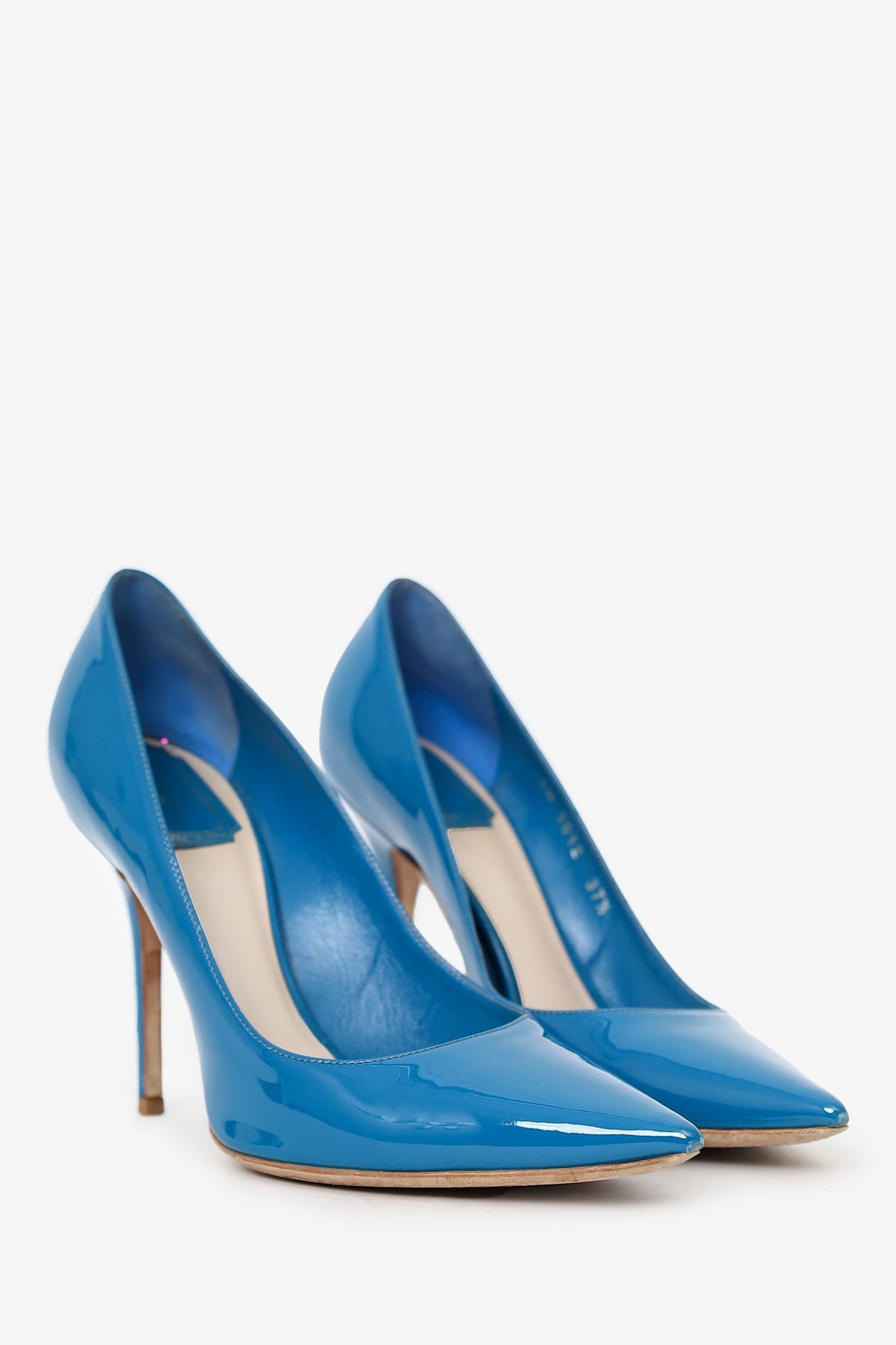 Christian Dior Blue Patent Leather Pumps Size 37.5