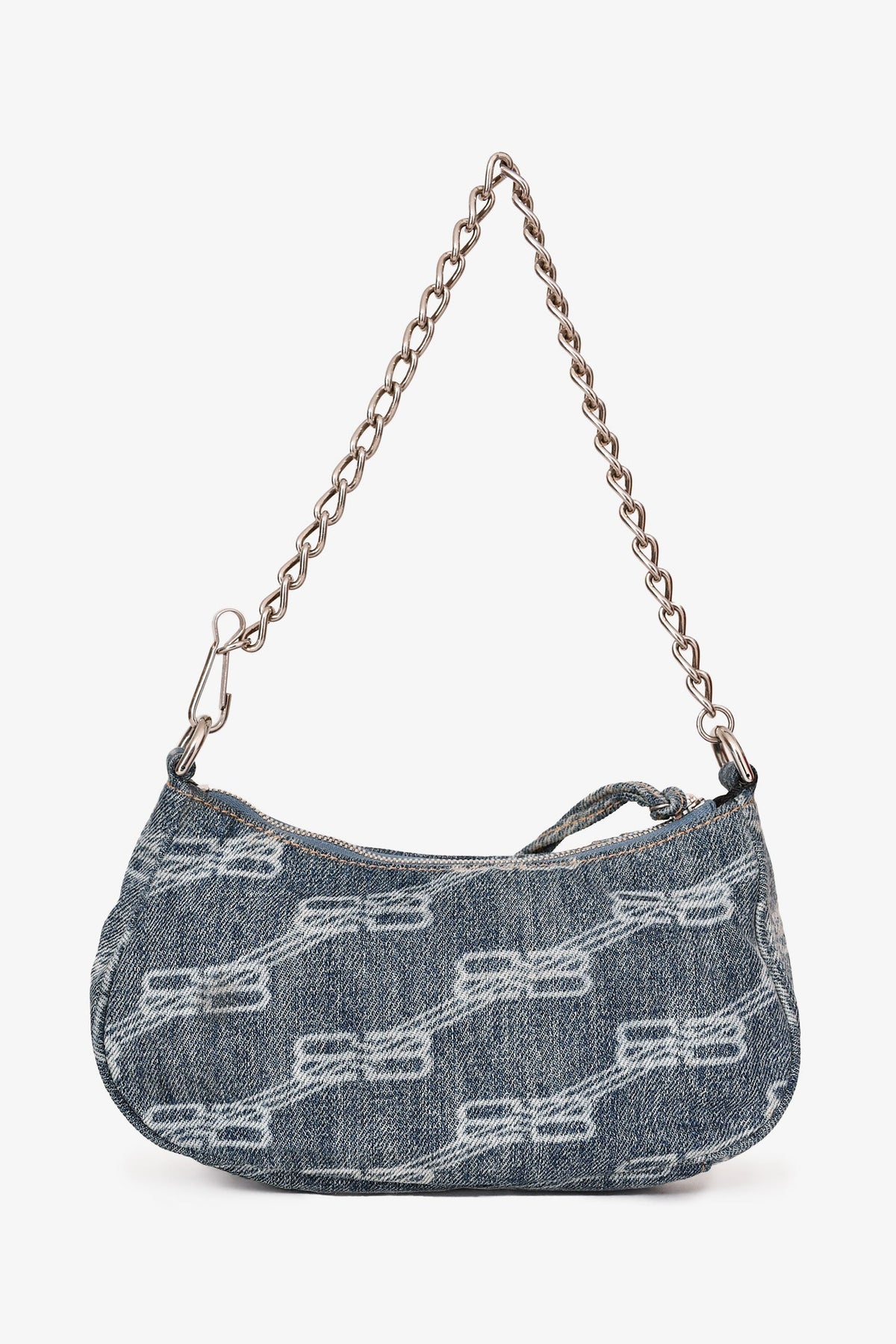 Balenciaga Denim Le Cagole Mini BB Cagoule Bag