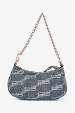 Balenciaga Denim Le Cagole Mini BB Cagoule Bag